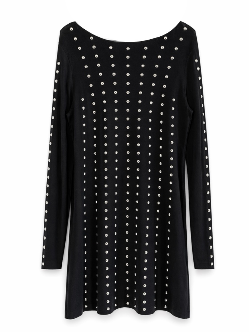INC International Concepts Black Studded Long Sleeve Shift Dress – Large EUC